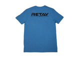 Men's RETAY Logo V-Neck Tee Azure Blue